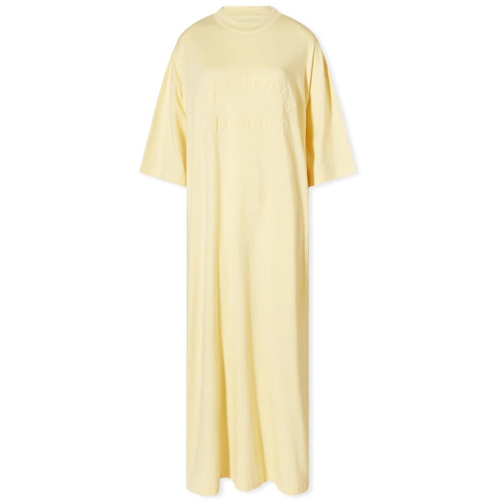 商品Essentials|Fear of God ESSENTIALS 3/4 Sleeve Dress - Garden Yellow,价格¥264,第1张图片