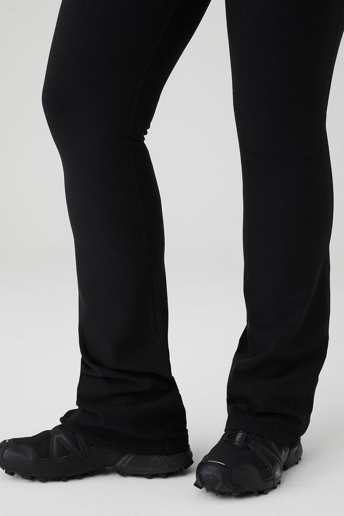 Alosoft Low-Rise Foldover Bootcut Legging - Black商品第9张图片规格展示