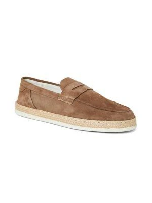 商品Bruno Magli|Riva Suede Penny Espadrille Loafers,价格¥1510,第2张图片详细描述