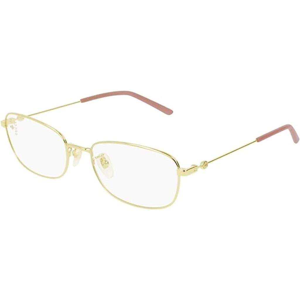 商品Gucci|Gucci Women's Eyeglasses - Gold Rectangular Full-Rim Metal Frame | GUCCI GG0444O 1,价格¥1460,第1张图片