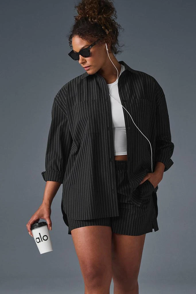 Pinstripe Daylight Button Down Long Sleeve - Lunar Grey/White 商品