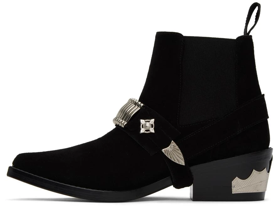 商品Toga Pulla|Black Ankle Strap Chelsea Boots,价格¥1283,第3张图片详细描述