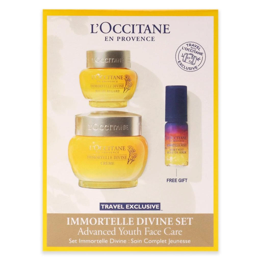 商品L'Occitane|Immortelle Divine Set - Advance Youth Face Care by  for Unisex - 3 Pc 0.5oz Eye Balm, 1.7oz Cream, 0.16oz Oil-In-Serum,价格¥959,第5张图片详细描述