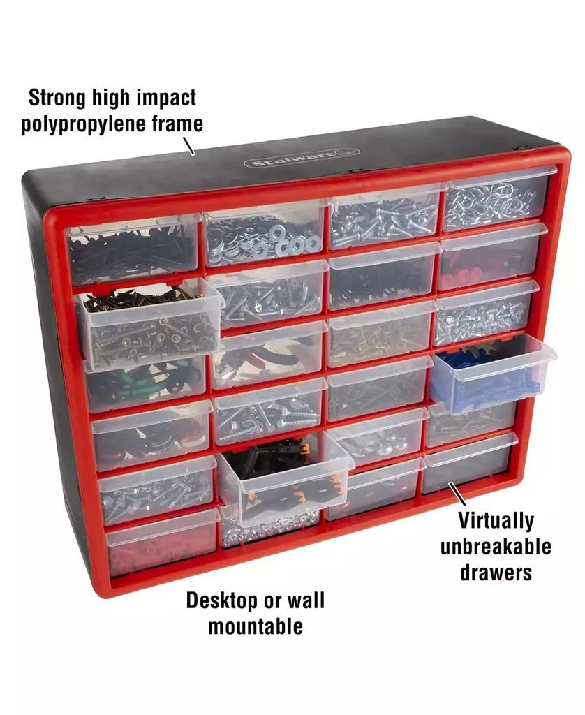 商品Trademark Global|Storage Drawers - 24 Compartment organizer Desktop or Wall Mount Container - 24 Bins by Stalwart,价格¥1136,第3张图片详细描述