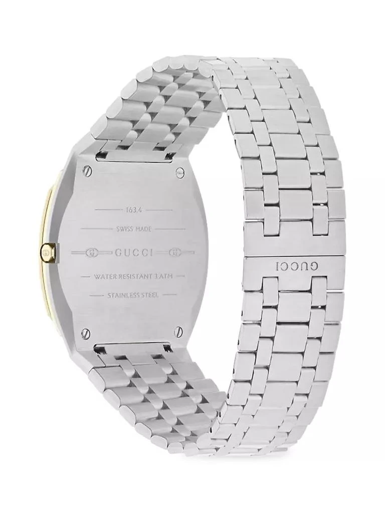 商品Gucci|25H Two-Tone Stainless Steel Bracelet Watch, 34MM,价格¥14630,第2张图片详细描述