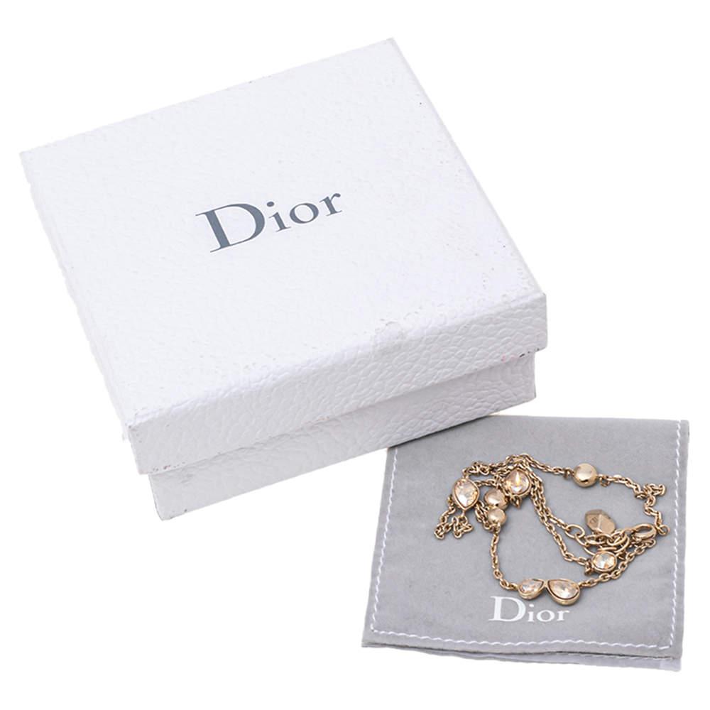 Dior Crystals Gold Tone Metal Necklace商品第6张图片规格展示