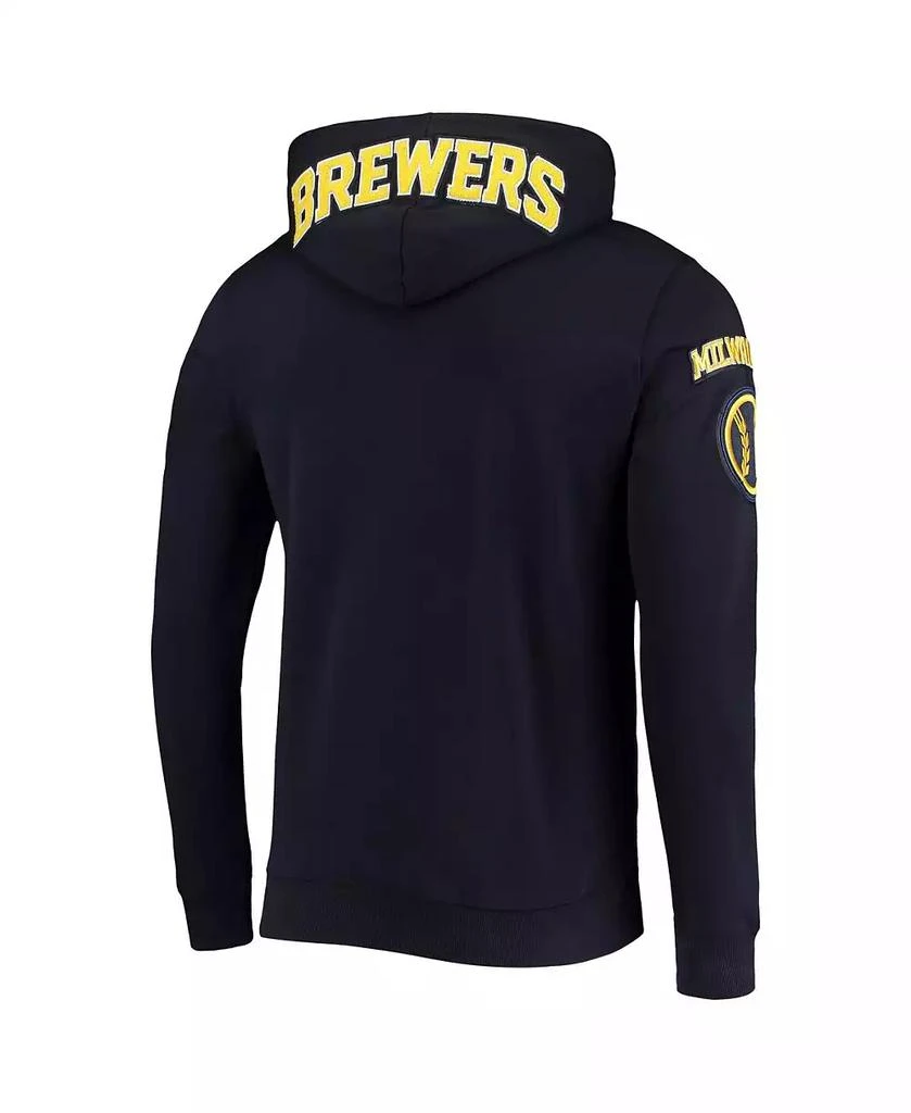 商品Pro Standard|Men's Navy Milwaukee Brewers Team Logo Pullover Hoodie,价格¥562,第3张图片详细描述