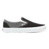 商品Vans|Vans Classic Slip-on Shoes (Chambray) - Black/True White,价格¥261,第1张图片