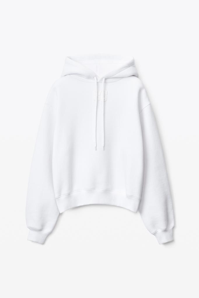 商品Alexander Wang|PUFF LOGO HOODIE IN STRUCTURED TERRY,价格¥1397,第5张图片详细描述