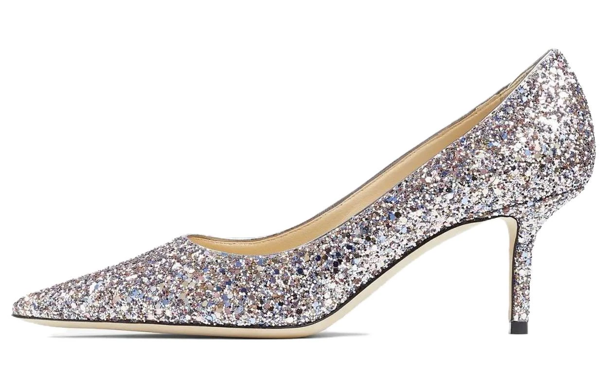 商品[国内直发] Jimmy Choo|LOVE 65 梦幻星河闪粉面料 细跟 高跟鞋婚鞋 6.5cm 女款 缤彩混色,价格¥3942,第1张图片