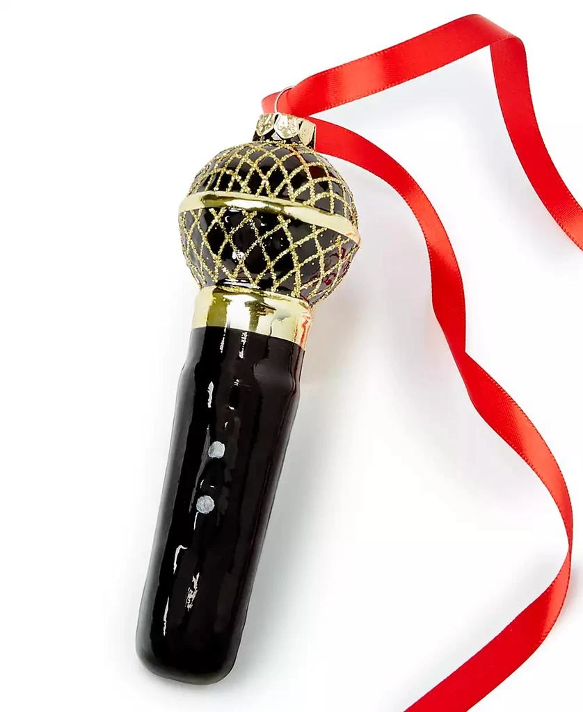 商品Macy's|Holiday Lane All About You Black and Gold Microphone Ornament, Exclusively at Macy's,价格¥23,第2张图片详细描述