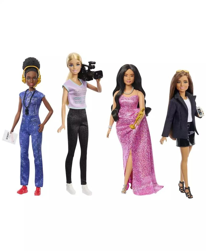 商品Barbie|Careers Women in Film Set of 4 Dolls with Removable Looks and Accessories,价格¥347,第1张图片