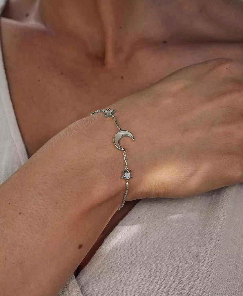 商品Sterling Forever|Genuine Mother of Pearl Adda Station Bracelet,价格¥262,第5张图片详细描述