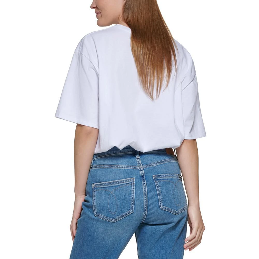 商品Calvin Klein|Women's Cotton Tribeca Oversized T-Shirt,价格¥91,第2张图片详细描述