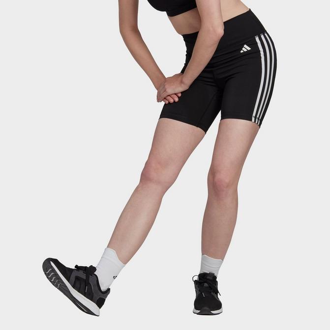 Women's adidas Training Essentials 3-Stripes High-Waisted Short Leggings商品第1张图片规格展示