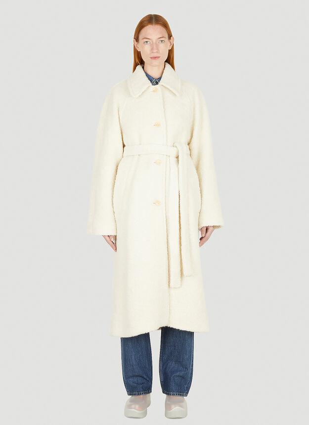 Belted Coat in Cream商品第1张图片规格展示