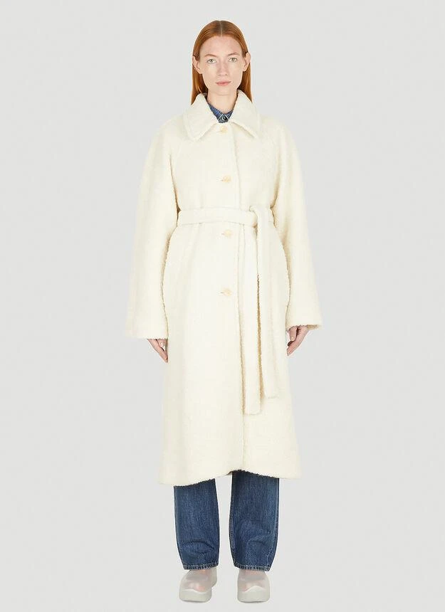 商品Acne Studios|Belted Coat in Cream,价格¥10757,第1张图片