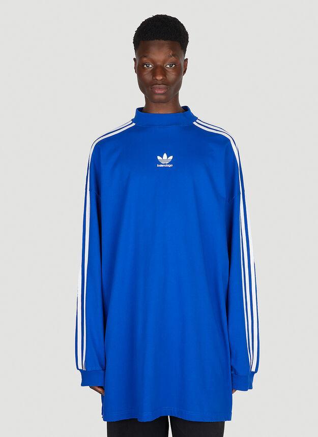 商品Adidas|Logo Print Long Sleeve T-Shirt in Blue,价格¥6918,第1张图片
