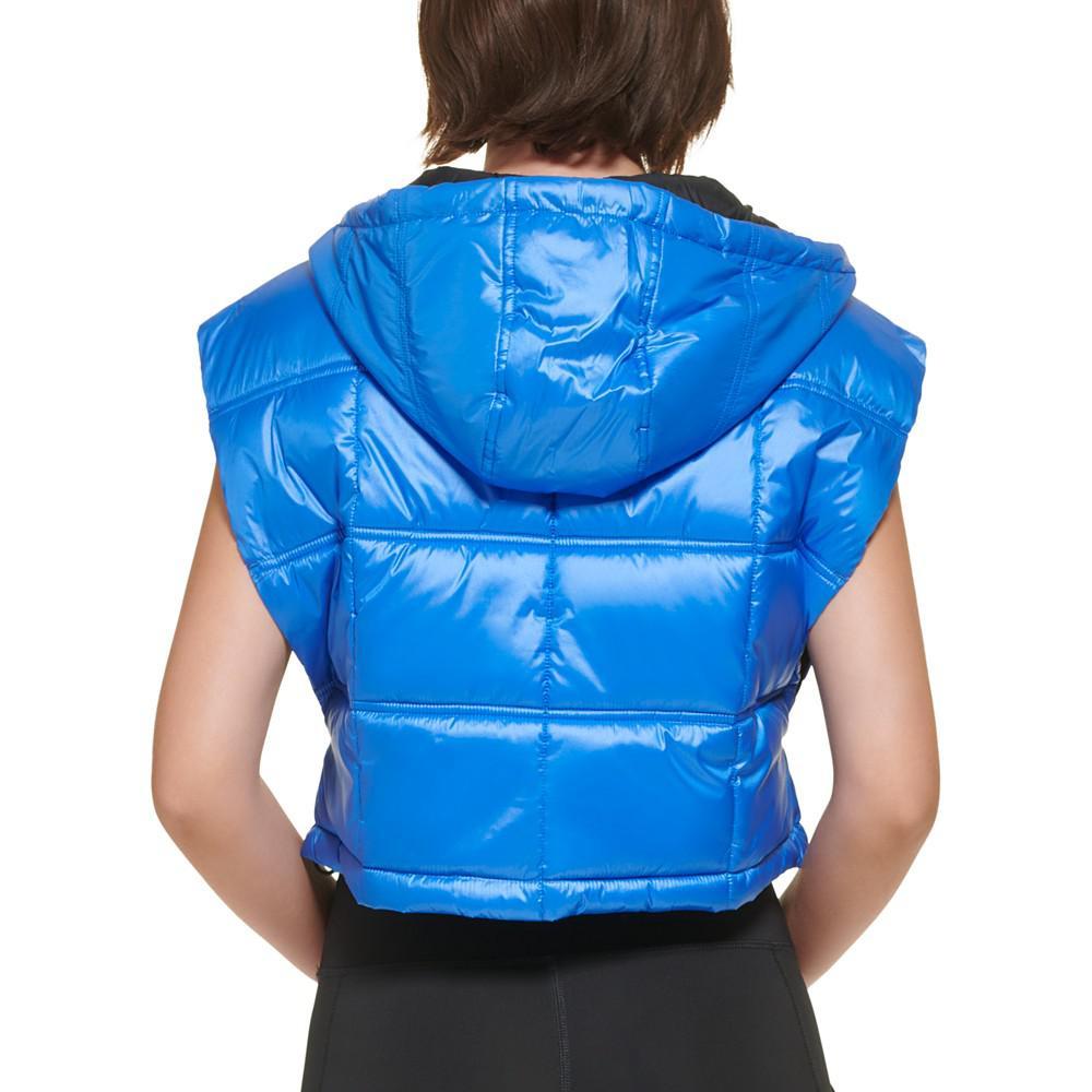 商品Calvin Klein|Women's Cropped Hooded Boxy Vest,价格¥321-¥385,第4张图片详细描述