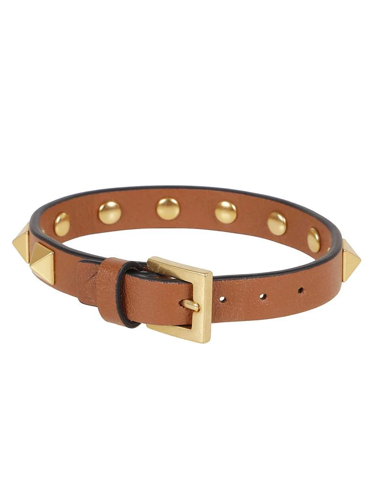 商品Valentino|Valentino Garavani Leather Studded Bracelet (8x8mm),价格¥2187,第2张图片详细描述