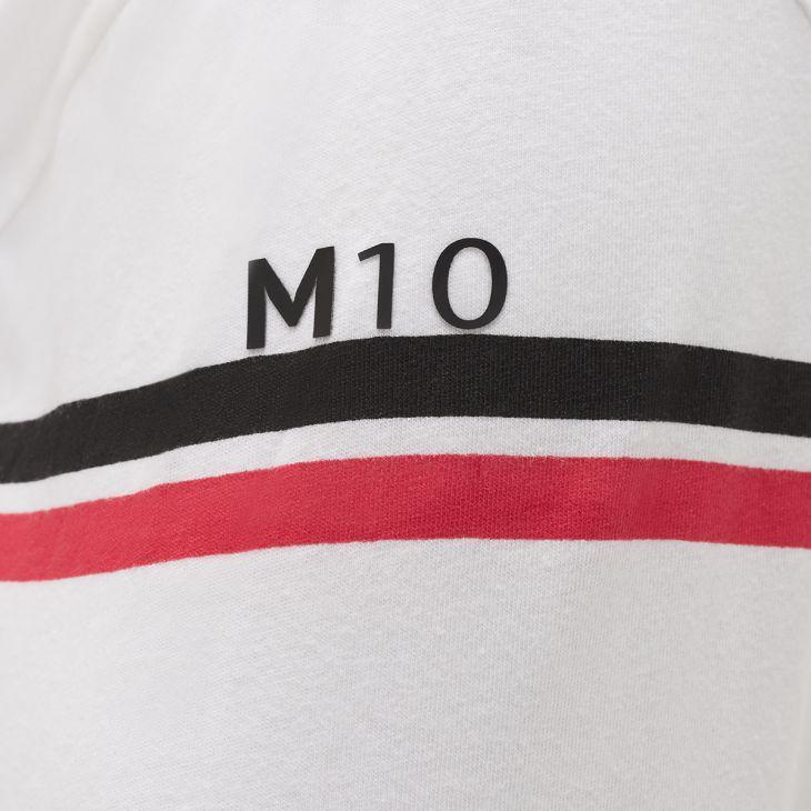 商品The Messi Store|Messi Dual Stripe Long Sleeve Crew Neck T-Shirt - White,价格¥221,第6张图片详细描述