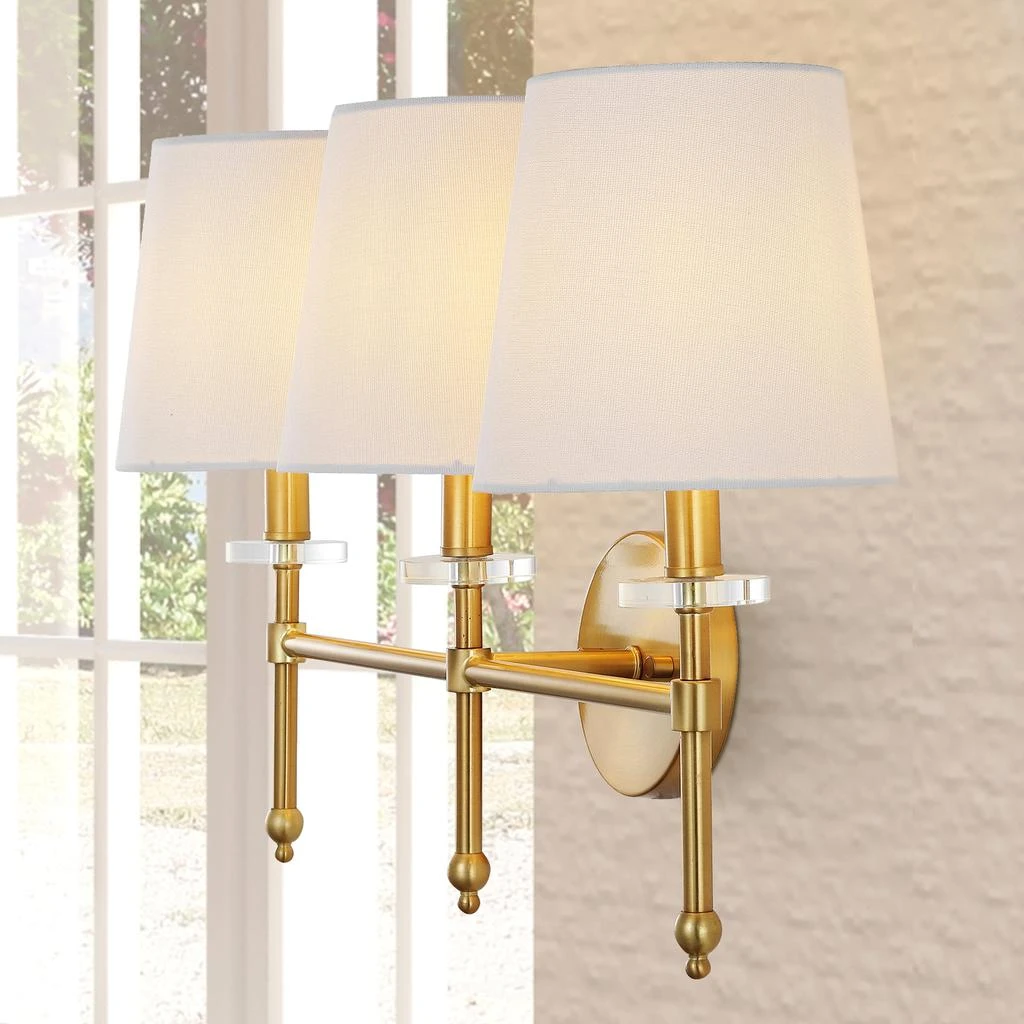 商品JONATHAN Y|Olivia 23" 3-Light Modern Midcentury Iron LED Vanity,价格¥1084,第1张图片