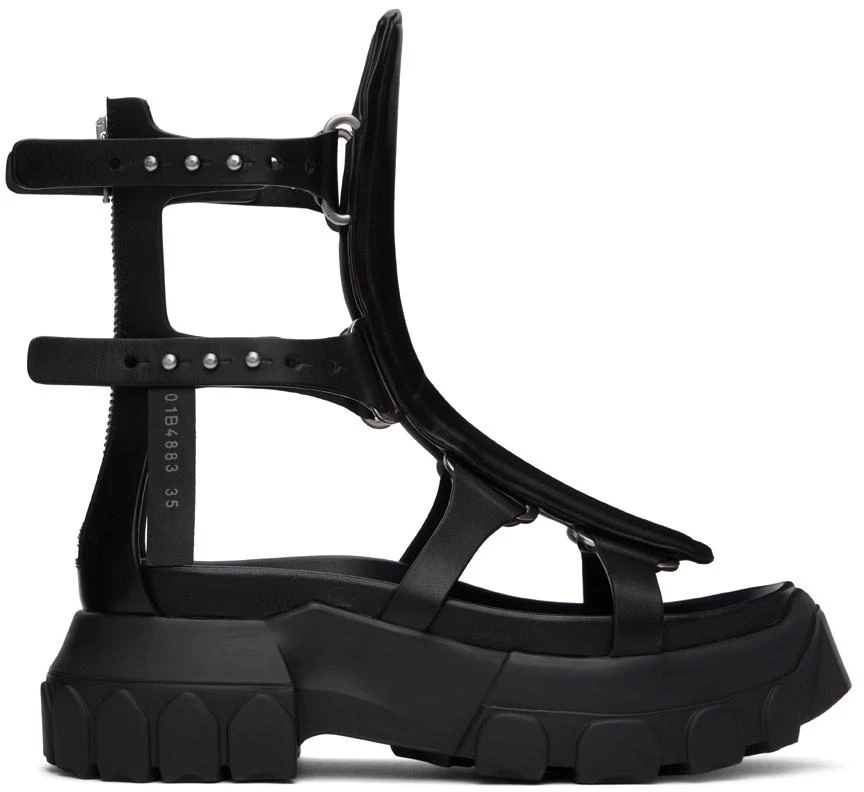 商品Rick Owens|Black Tractor Spartan Sandals,价格¥4263,第1张图片