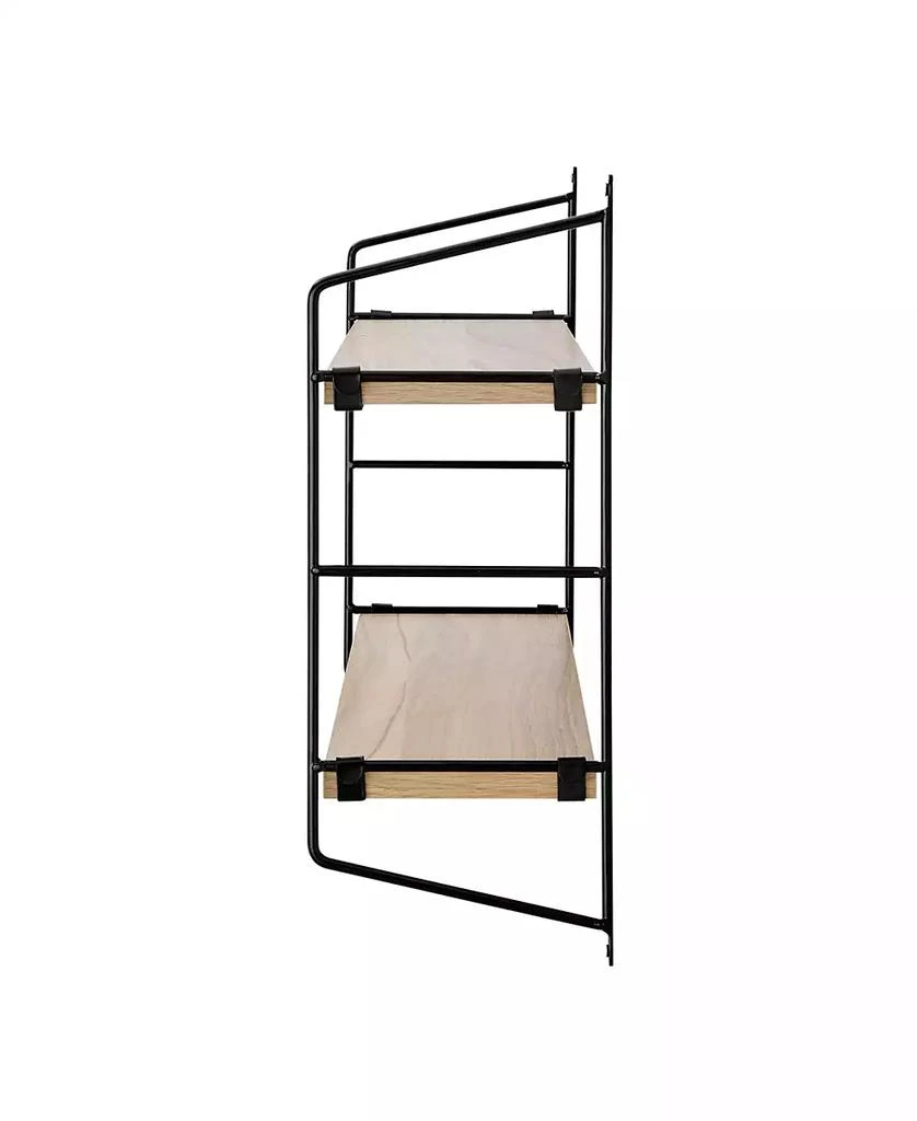 商品Danya B|Severini Floating Bracket Farmhouse Two-Tier Wall Shelf, Black,价格¥260,第5张图片详细描述