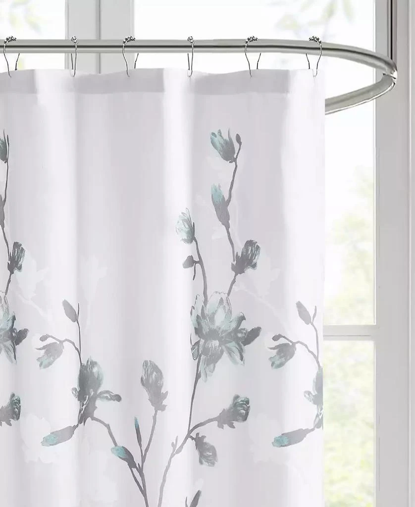 商品Madison Park|Magnolia Floral Printed Burnout Shower Curtain, 72" x 72",价格¥348,第3张图片详细描述