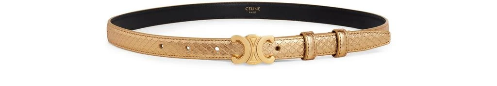 商品Celine|Triomphe小号层压蛇皮革腰带,价格¥6125,第1张图片