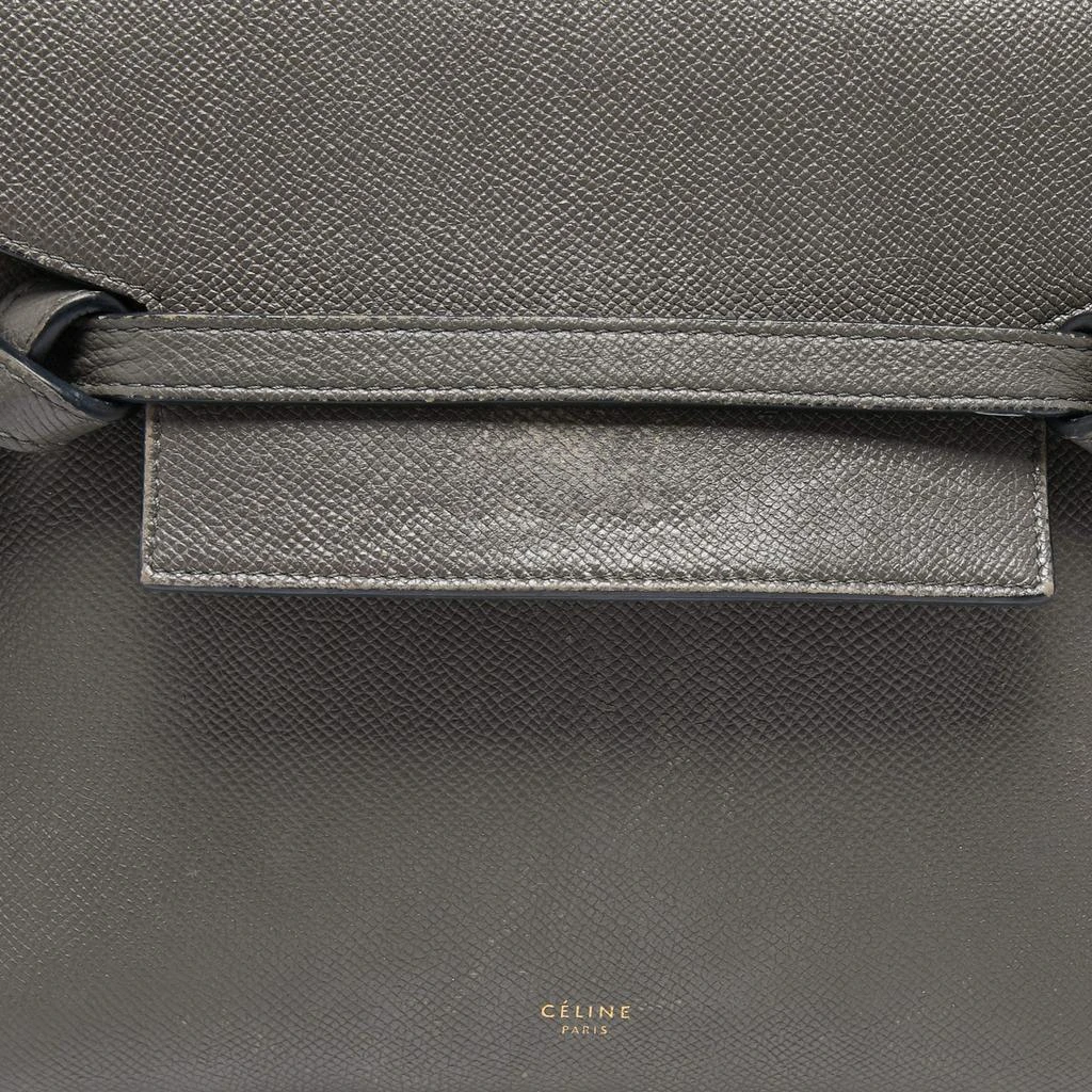 商品[二手商品] Celine|Celine Grey Leather Micro Belt Top Handle Bag,价格¥5544,第5张图片详细描述