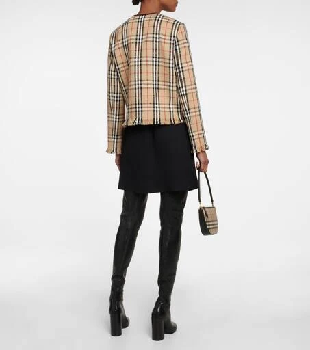 商品Burberry|棉质与羊毛混纺夹克,价格¥17379,第3张图片详细描述