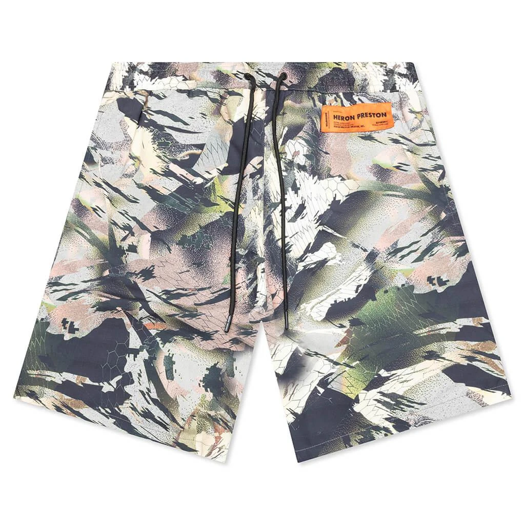 商品Heron Preston|Heron Preston Nylon Swimshorts - Camouflage Green,价格¥1200,第1张图片