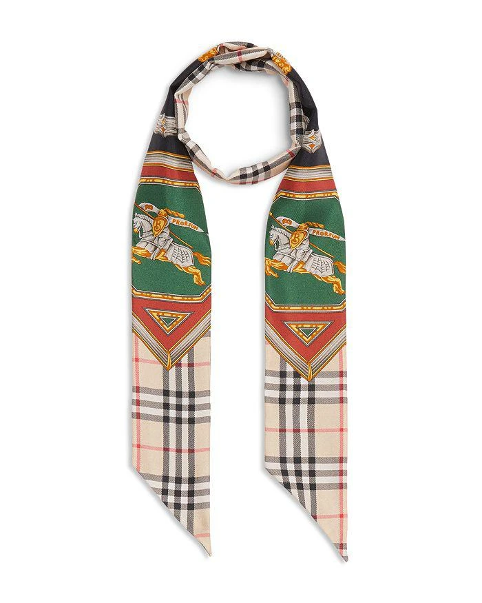 商品Burberry|Archive Print Silk Skinny Scarf,价格¥1269,第1张图片