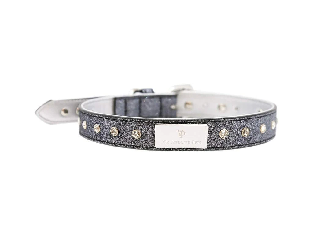 商品Vanderpump Pets|Signature Diamond Name Plate Leatherette Collar - L,价格¥182,第1张图片