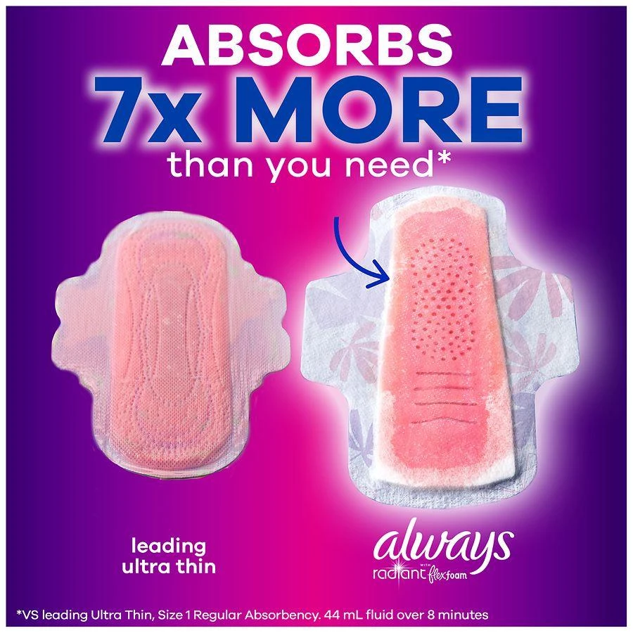 FlexFoam Pads, with Wings Lightly Scented, Size 5, Extra Heavy Overnight Absorbency 商品