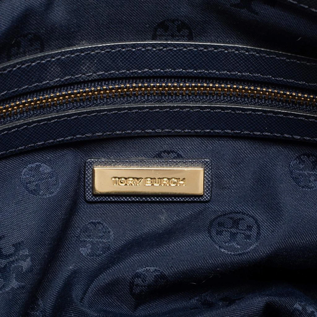 Tory Burch Navy Blue Wild Stitch Quilted Leather Robinson Double Zip Tote 商品