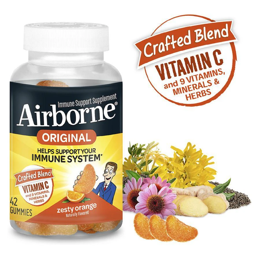 Vitamin C, E, Zinc, Minerals & Herbs Immune Support Supplement Gummies Orange 商品