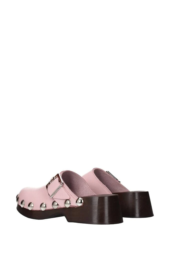 商品Ganni|Slippers and clogs Leather Pink,价格¥1419,第4张图片详细描述