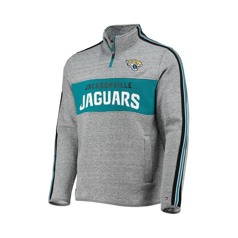 商品Tommy Hilfiger|Men's Heathered Gray Jacksonville Jaguars Mario Quarter-Zip Jacket,价格¥492,第3张图片详细描述