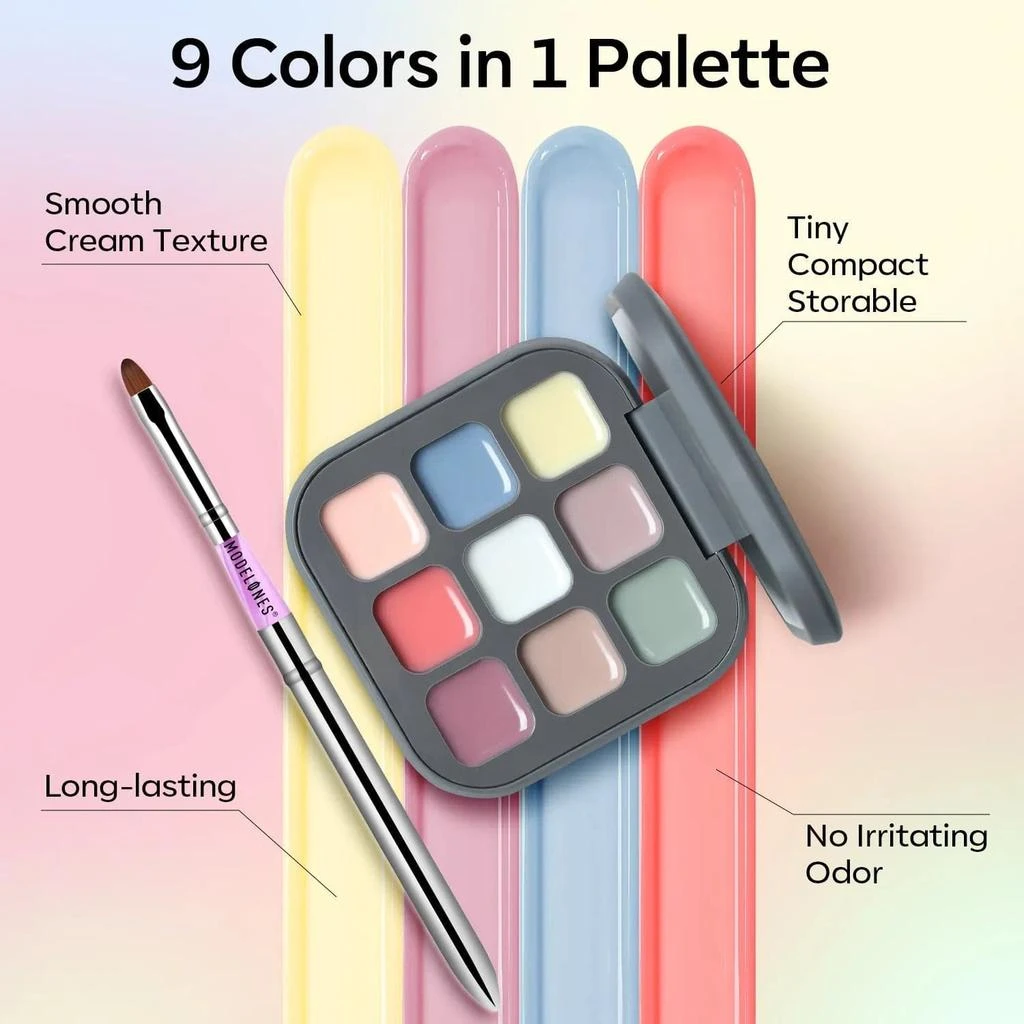 商品[国内直发] MODELONES|Tint-haze - 9 Shades Solid Cream Gel Polish Color Cube,价格¥104,第3张图片详细描述