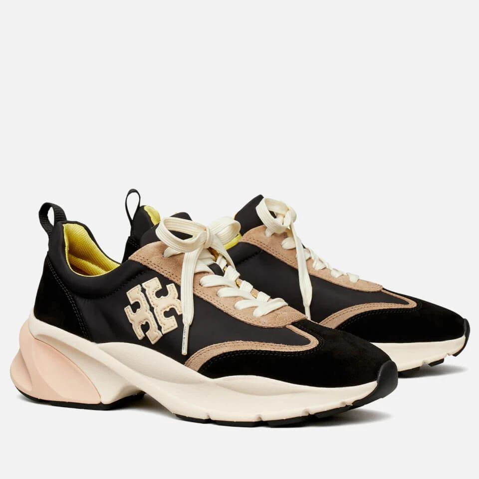 商品Tory Burch|TORY BURCH GOOD LUCK SUEDE-TRIMMED NYLON RUNNING-STYLE TRAINERS,价格¥1770,第3张图片详细描述