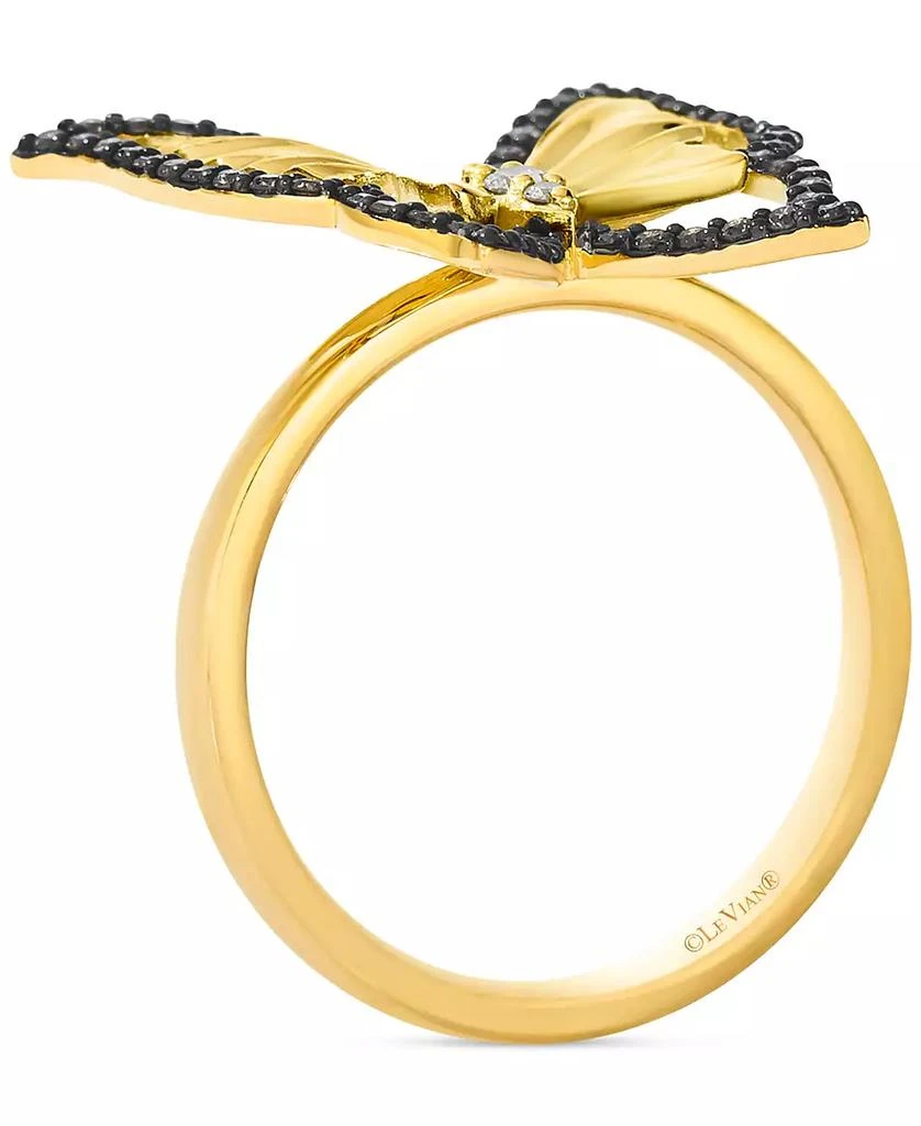 商品Le Vian|Chocolate Diamond & Nude Diamond Butterfly Ring (1/3 ct. t.w.) in 14k Gold,价格¥9424,第3张图片详细描述