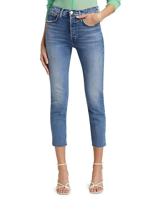商品[国内直发] Re/Done|90S High-Rise Ankle Crop Jeans,价格¥519,第1张图片