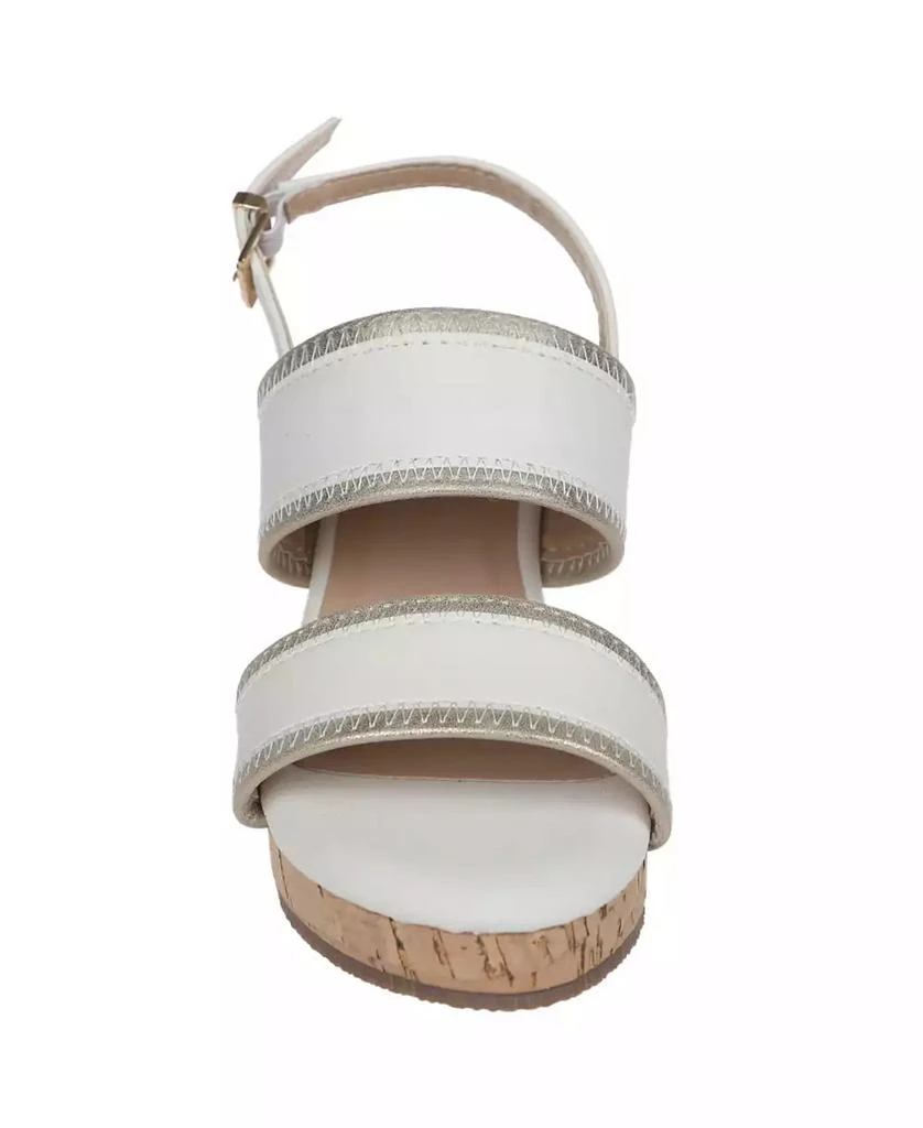 商品Vince Camuto|Big Girl's Casual Wedge with Shimmer Detail Binding Polyurethane Sandals,价格¥221,第4张图片详细描述