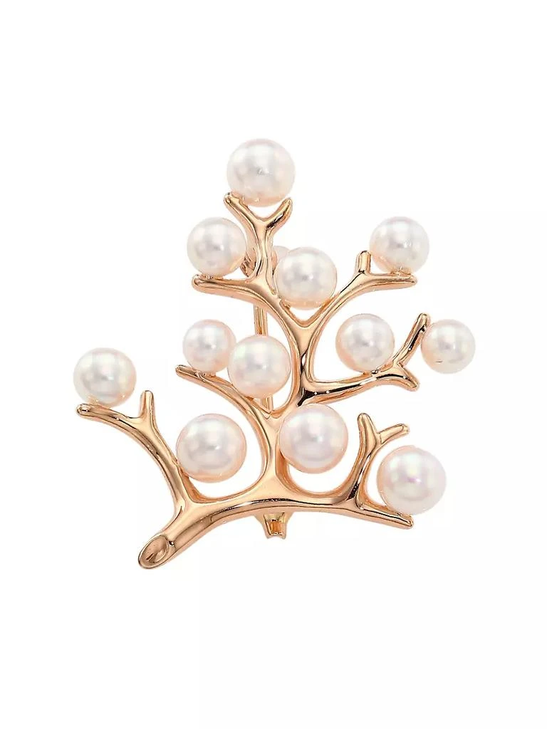 商品Mikimoto|18K Rose Gold & Cultured Akoya Pearl Brooch,价格¥21241,第1张图片