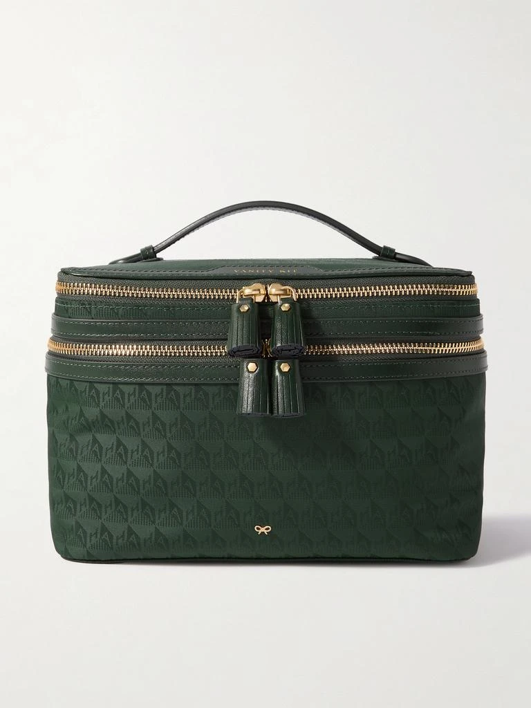 商品Anya Hindmarch|Vanity Kit 皮革边饰提花尼龙化妆包,价格¥3844,第1张图片