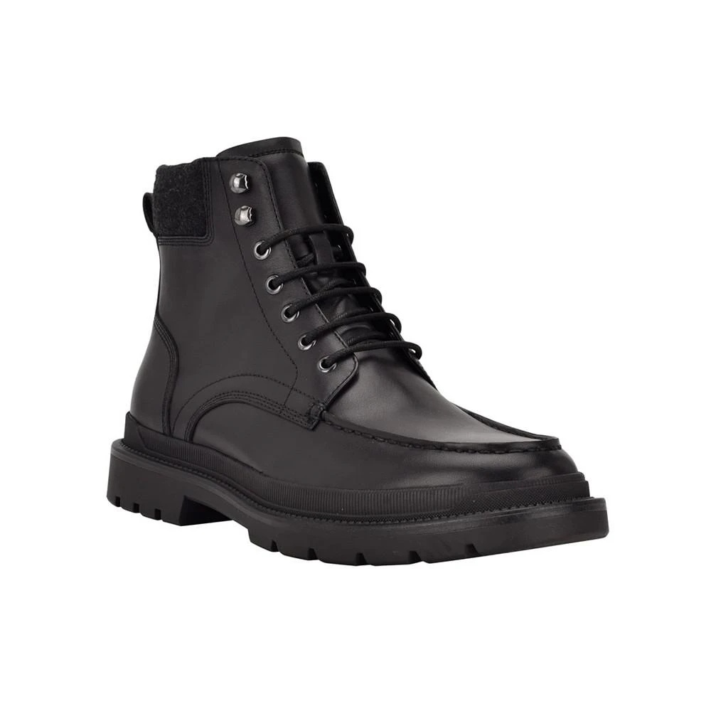 商品Calvin Klein|Men's Trophy Lug Moc Toe Lace Up Boots,价格¥1354,第1张图片