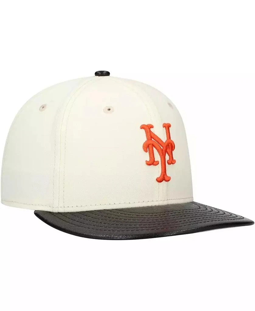 商品New Era|Men's Cream New York Mets Game Night Leather Visor 59FIFTY Fitted Hat,价格¥286,第2张图片详细描述