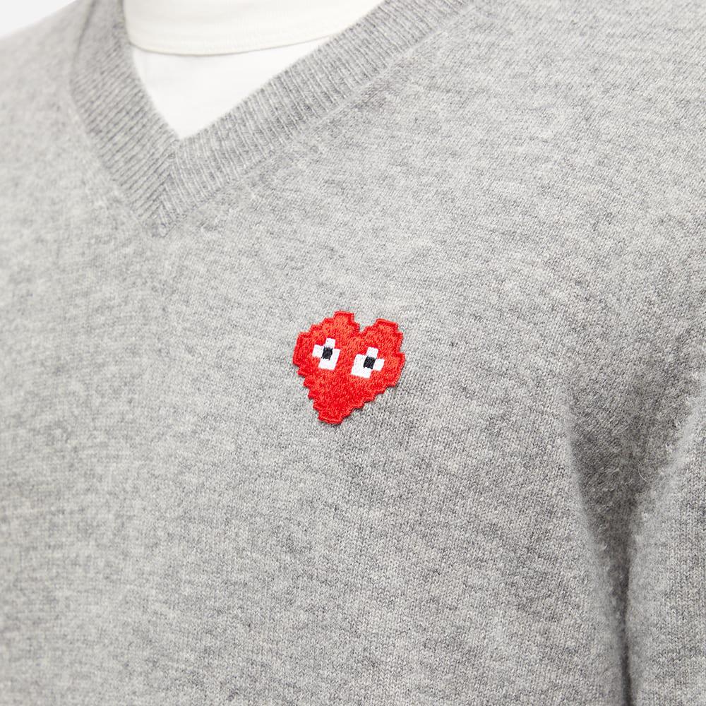 Comme des Garçons Play Invader Heart V-Neck Knit商品第5张图片规格展示